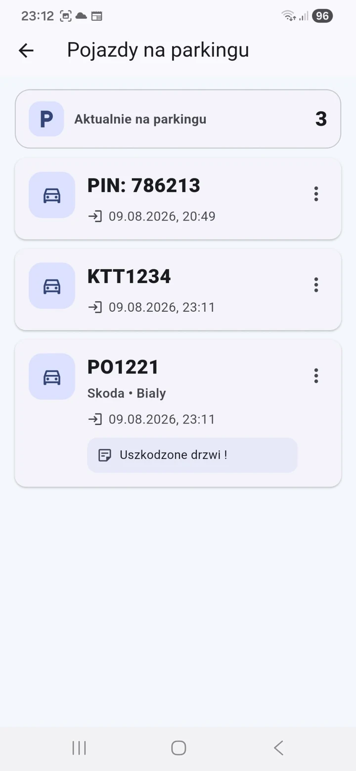 Pojazdy na parkingu